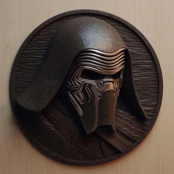 Kylo Ren 3 stl model for CNC